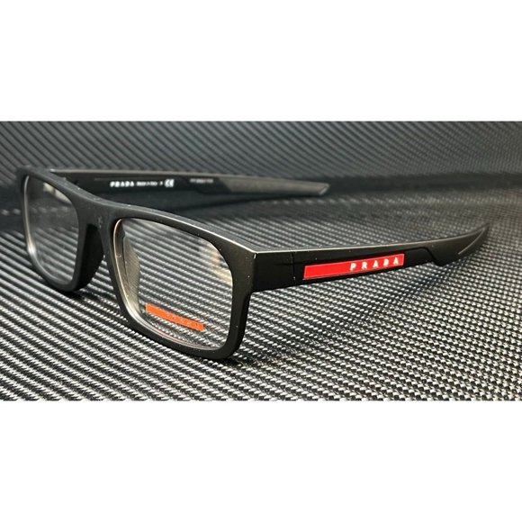 Prada Matte Black Men's Demo Eyeglasses - Picture 1 of 5